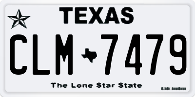 TX license plate CLM7479