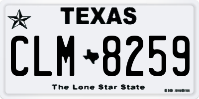 TX license plate CLM8259