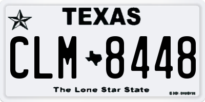 TX license plate CLM8448