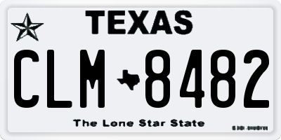 TX license plate CLM8482