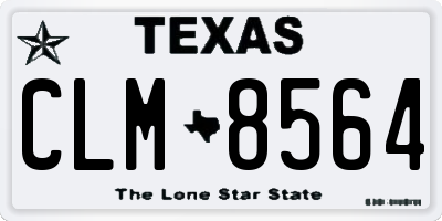 TX license plate CLM8564