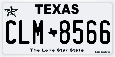 TX license plate CLM8566