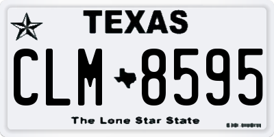 TX license plate CLM8595