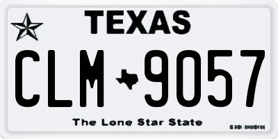 TX license plate CLM9057