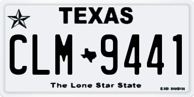 TX license plate CLM9441