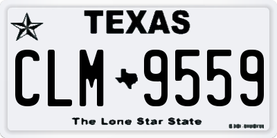TX license plate CLM9559