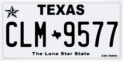 TX license plate CLM9577