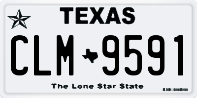 TX license plate CLM9591