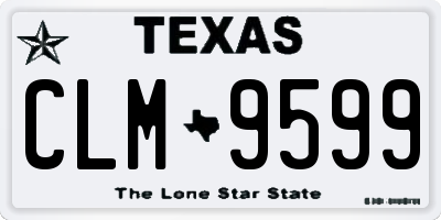 TX license plate CLM9599
