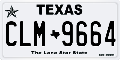 TX license plate CLM9664