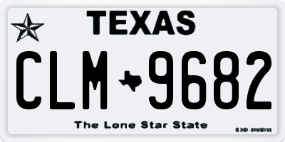 TX license plate CLM9682