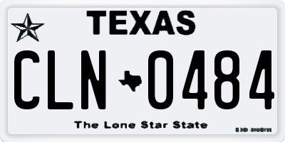TX license plate CLN0484