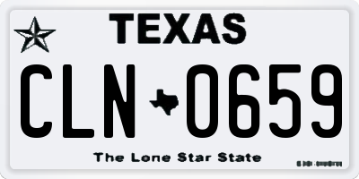 TX license plate CLN0659