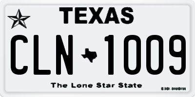 TX license plate CLN1009