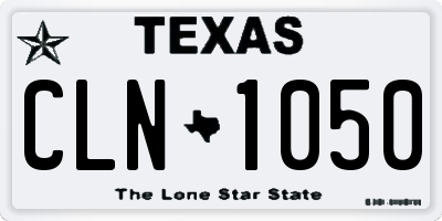 TX license plate CLN1050