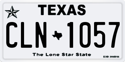 TX license plate CLN1057
