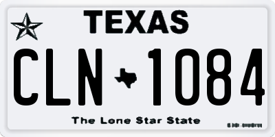 TX license plate CLN1084