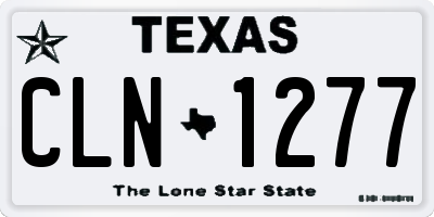 TX license plate CLN1277