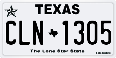 TX license plate CLN1305