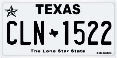 TX license plate CLN1522