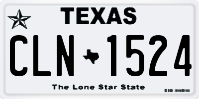 TX license plate CLN1524