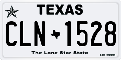 TX license plate CLN1528