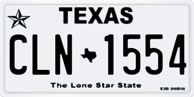 TX license plate CLN1554