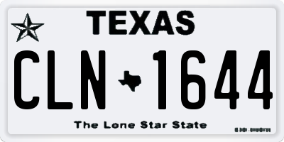 TX license plate CLN1644
