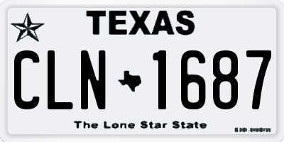 TX license plate CLN1687