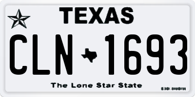 TX license plate CLN1693