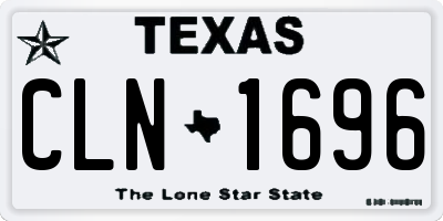 TX license plate CLN1696