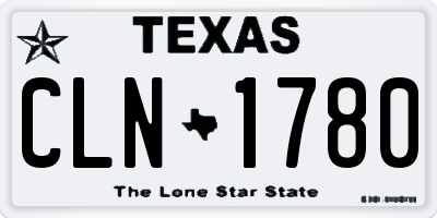 TX license plate CLN1780