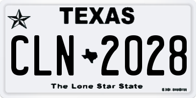 TX license plate CLN2028