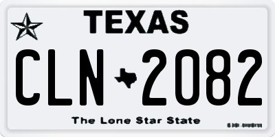 TX license plate CLN2082