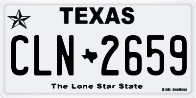 TX license plate CLN2659