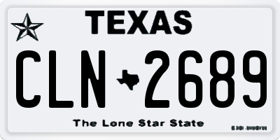 TX license plate CLN2689