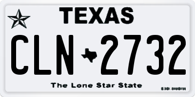 TX license plate CLN2732