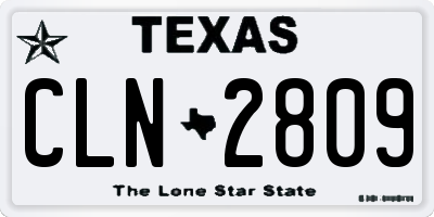TX license plate CLN2809