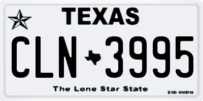 TX license plate CLN3995