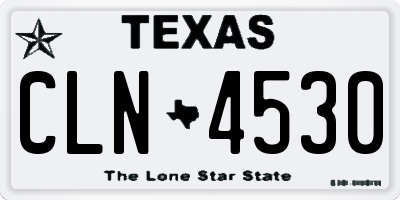 TX license plate CLN4530