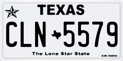 TX license plate CLN5579