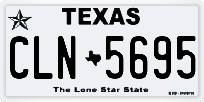TX license plate CLN5695
