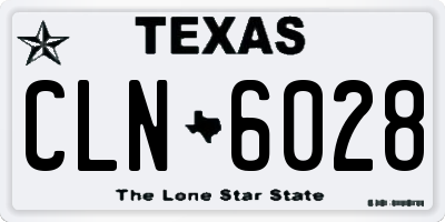 TX license plate CLN6028
