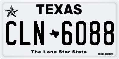 TX license plate CLN6088