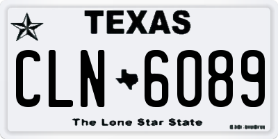 TX license plate CLN6089