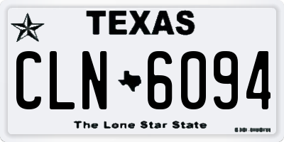 TX license plate CLN6094