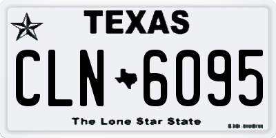 TX license plate CLN6095