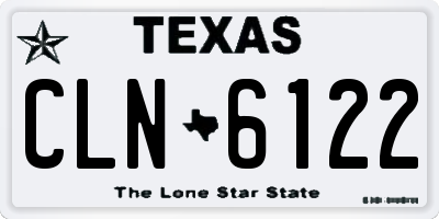 TX license plate CLN6122