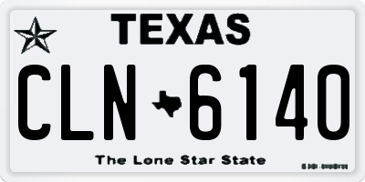 TX license plate CLN6140
