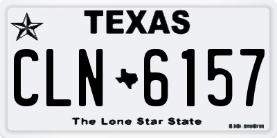 TX license plate CLN6157